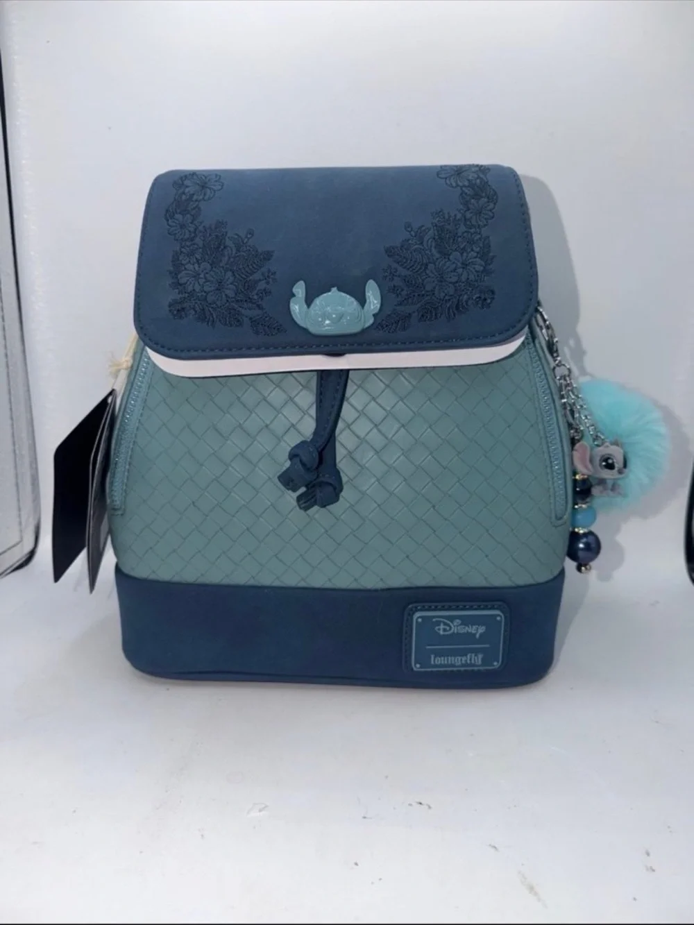 Loungefly Disney Stitch Embroidered Floral Drawstring mini backpack 3pc set